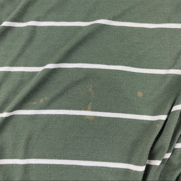 Juniper Ln Maternity Tshirt Womens Small Green White Striped Cinched Sides - Picture 3 of 9